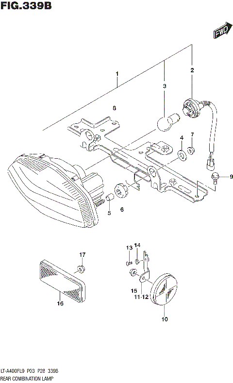 REAR COMBINATION LAMP (LT-A400FL9 P28)