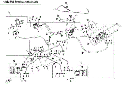 HYDRAULIC BRAKE ASSY