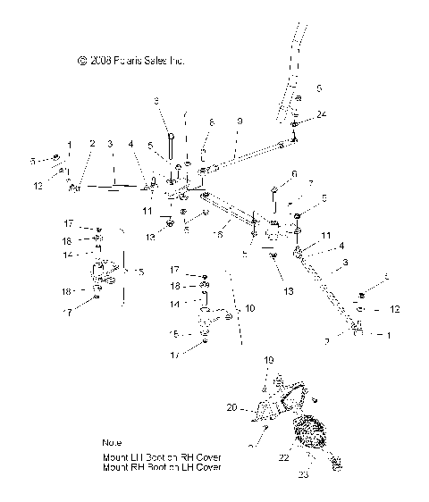 STEERING, LOWER and TIE RODS - S09PB5BS/BE (49SNOWSTEERING09550SHIFT)