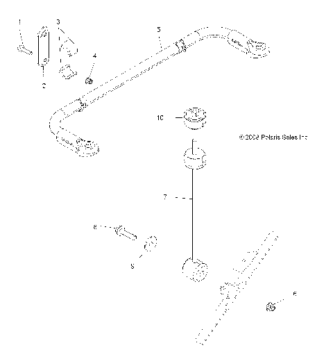 SUSPENSION, STABILIZER BAR - A09ZX85FS/CFS (49ATVSTABILIZER09SPXP550)