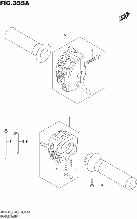 HANDLE SWITCH (AN650L6 E33)