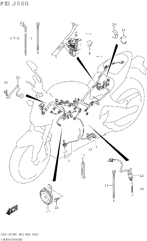 WIRING HARNESS (GSX-S750,GSX-S750Z:E03)