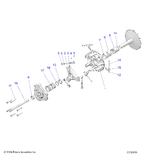 DRIVE TRAIN, PRIMARY CLUTCH - Z25ASE99P5 (C750320)