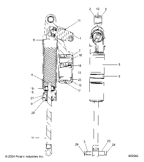 SUSPENSION, SHOCKS, REAR TRACK, INTERNALS - S26TDZ8RS (602945)