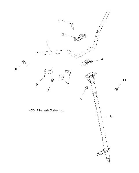 STEERING POST/HANDLEBAR - A07GJ50AA/AB/AC (49ATVHANDLEBARPRED500)