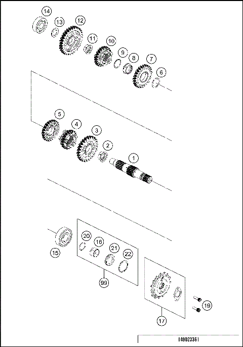 TRANSMISSION II - COUNTERSHAFT