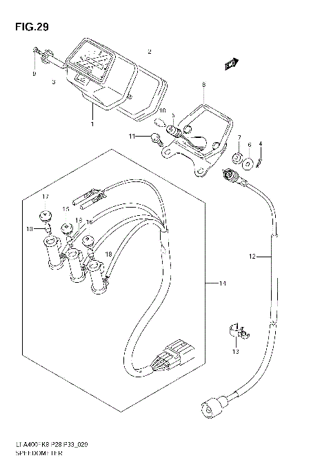 SPEEDOMETER (MODEL K8/K9)
