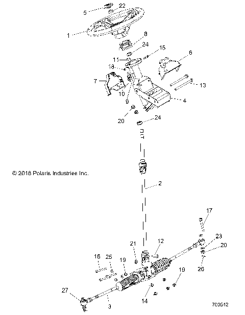 STEERING, STEERING ASM. - R16RMA57F1 (700542)