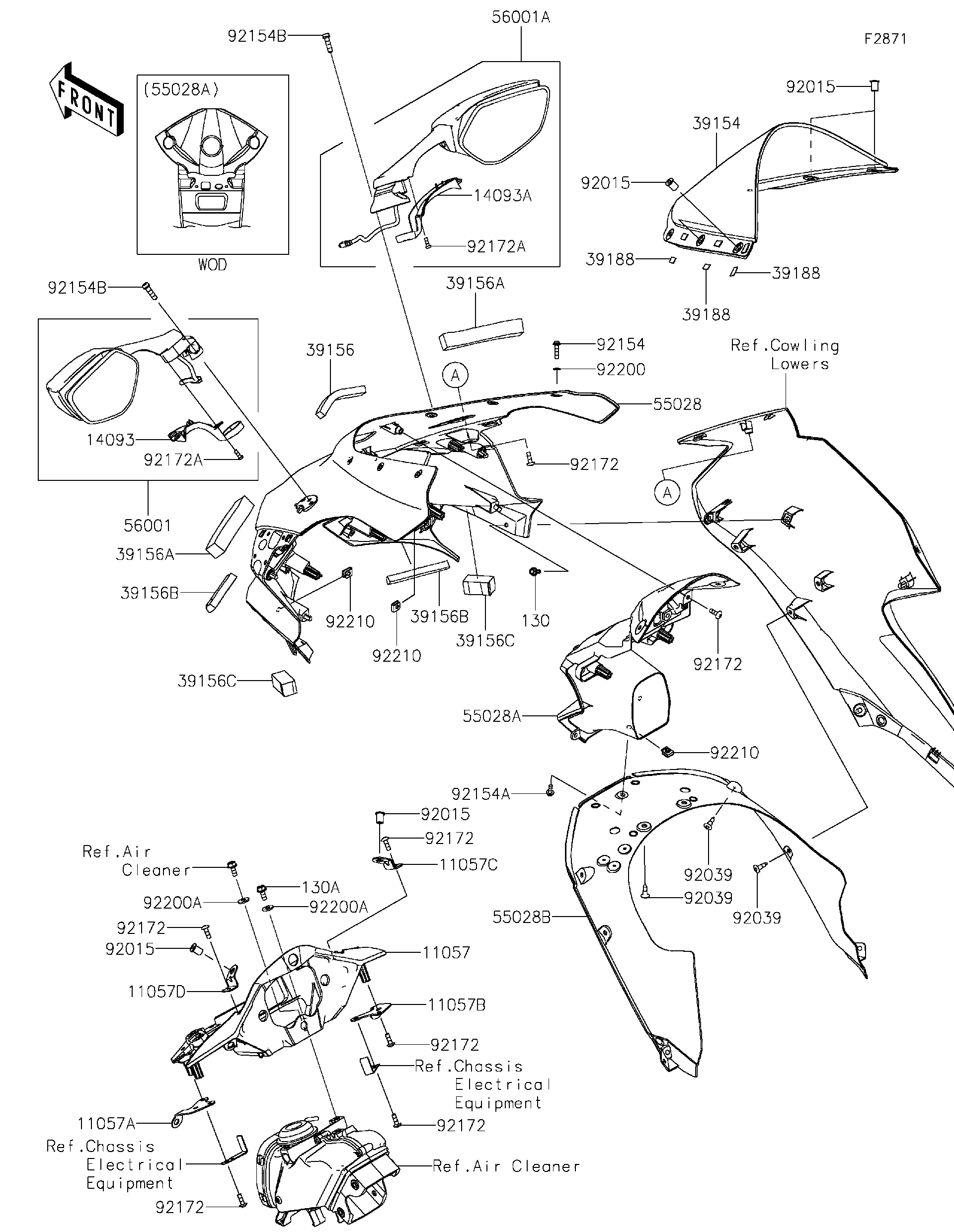 2024 Kawasaki NINJA® ZX™-10RR Cowling Motorcycles Parts