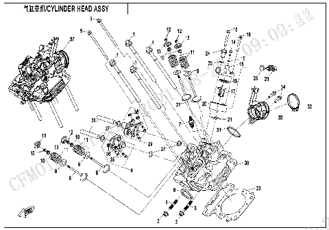 CYLINDER HEAD ASSY(WITH FUEL VAPORIZATION SYSTEM)