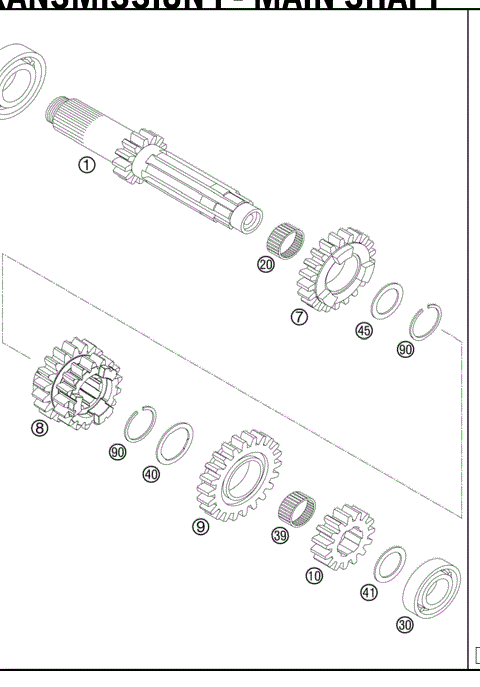 TRANSMISSION I - MAINSHAFT 