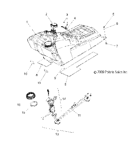 FUEL SYSTEM, FUEL TANK ASM. - S10PR8ESA/ESL (49SNOWFUEL10800IQ)