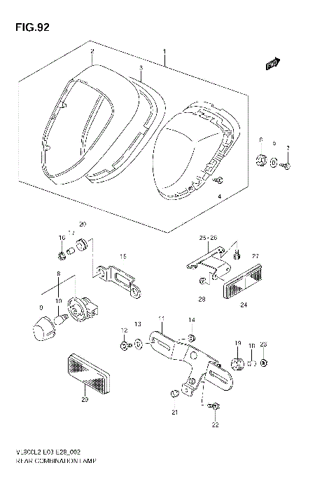 REAR COMBINATION LAMP (VL800C  E28)