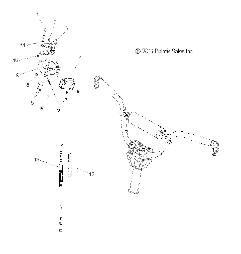 ENGINE, THROTTLE CONTROL ASM. - S12CL8/CW8 ALL OPTIONS (49SNOWTHROTTLE12SBASLT)