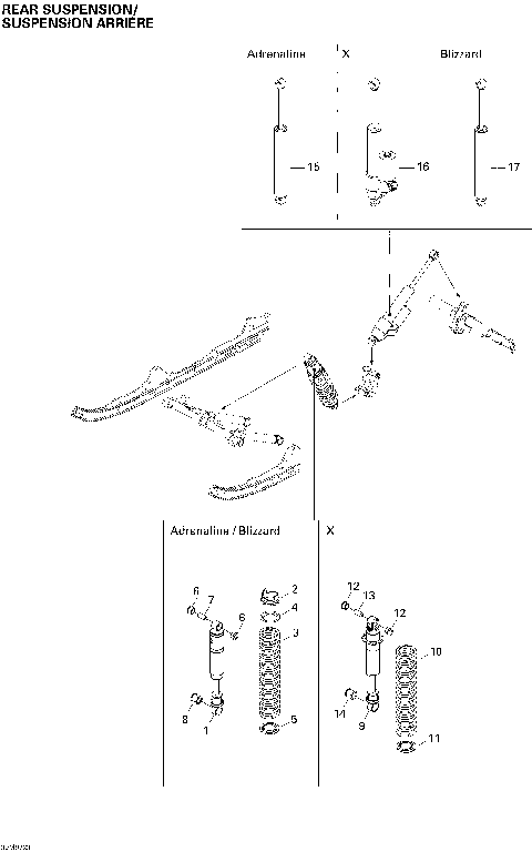 08- Rear Suspension Shocks BLIZZARD