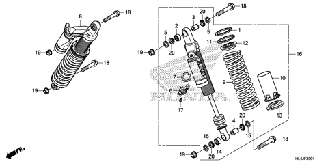 REAR SHOCK ABSORBER (2)