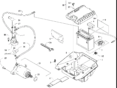BATTERY AND STARTER ASSEMBLY [302804]
