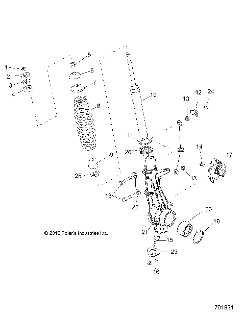 SUSPENSION, FRONT STRUT - R17RMA57A1/A9/E57AK (701831)