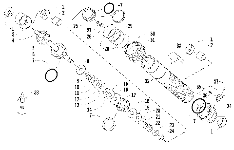 REAR SUSPENSION REAR ARM SHOCK ABSORBER [92942]