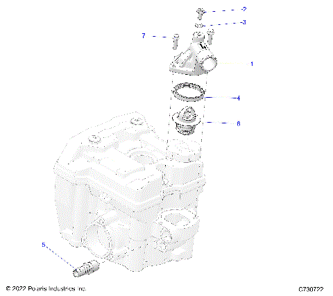 ENGINE, THERMOSTAT and COVER - R24MAA57F1/MASC1/F1/C9/F9/CK (C730722)
