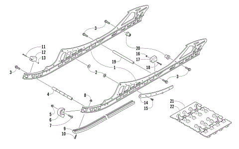 SLIDE RAIL AND TRACK ASSEMBLY