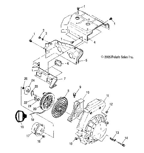 ENGINE BLOWER HOUSING and RECOIL STARTER - S07NT3AS/AE (4997299729C08)