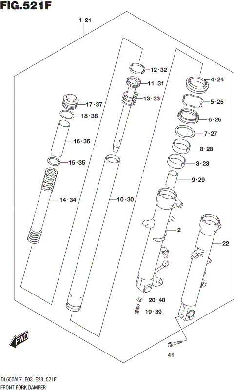 FRONT FORK DAMPER (DL650XAL7 E33)