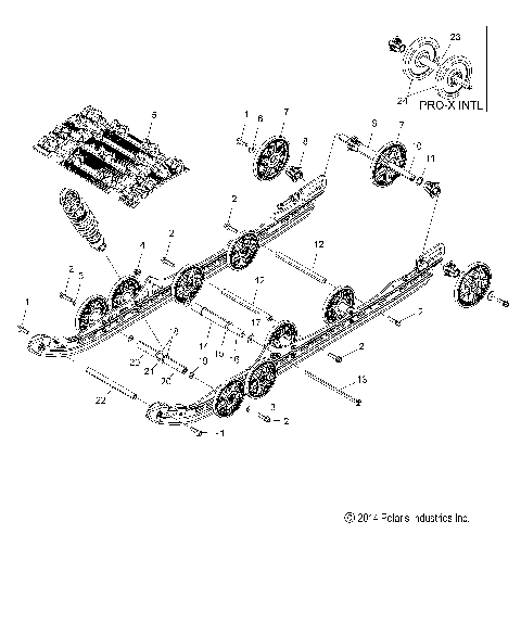 SUSPENSION, REAR and TRACK - S15DA6 ALL OPTIONS (49SNOWSUSPRR15PROX37)