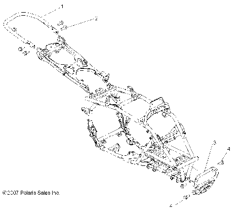 CHASSIS, BUMPER and GRAB BAR - A08GJ52AA/AB/AC (49ATVBUMPER08OUT525S)
