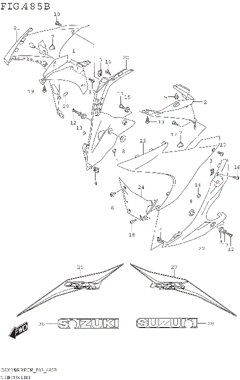 SIDE COWLING (GSX250RRLJ:M2:P33)