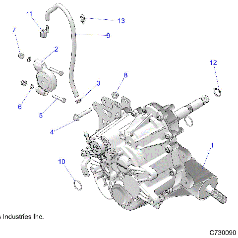 DRIVE TRAIN, MAIN GEARCASE MOUNTING - R22MAA57F1/SF1/F9/C1/E1/C9/E9/CK/EK (C730090)