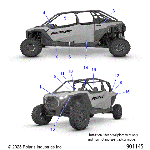 BODY, DECALS - Z26X4E92A4/B4 (901145)