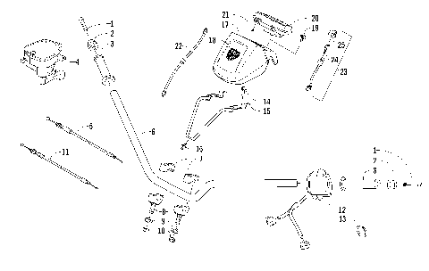 HANDLEBAR, INSTRUMENT POD, AND CONTROL ASSEMBLIES [96346]