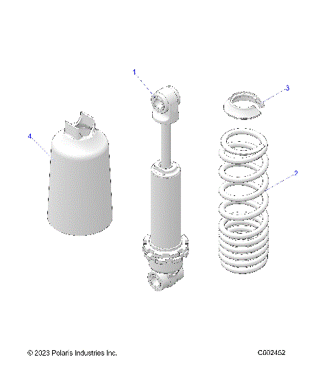 SUSPENSION, SHOCK, FRONT TRACK (7045511) - S24CBU5TSL (C602452)