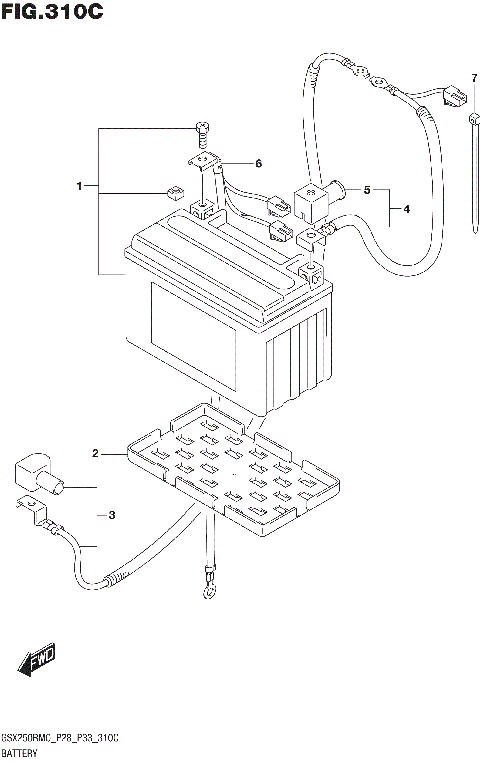 BATTERY (GSX250RAM0 P33)