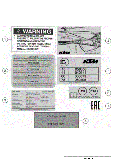 TECHNIC INFORMATION STICKER