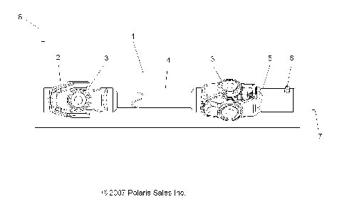 DRIVE TRAIN, FRONT PROP SHAFT - A15S6A76FA (49ATVSHAFTPROP08SP800EFI)
