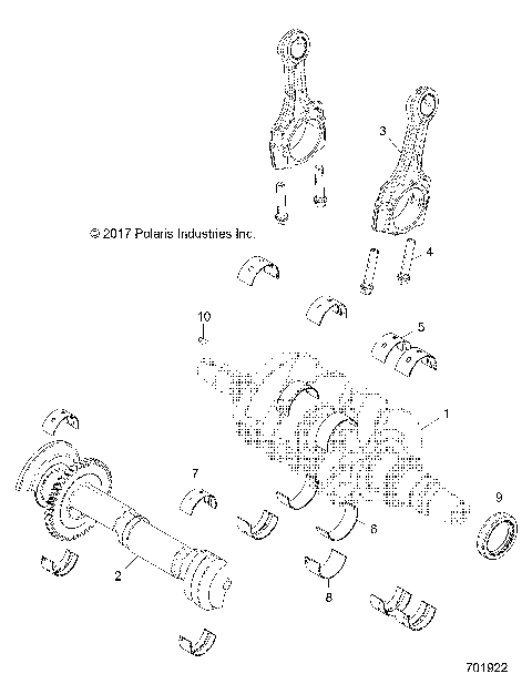 ENGINE, CRANKSHAFT AND BEARINGS - Z18VEL92BK/BR/LK (701922)