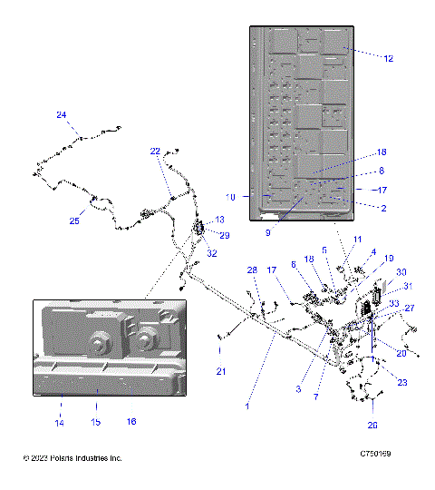 ELECTRICAL, WIRE HARNESS, CHASSIS, STANDARD - Z25R4E2KA4/B4  (C750169)