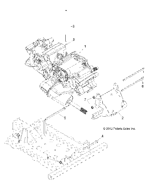 DRIVE TRAIN, MAIN GEARCASE MOUNTING - R14RH76AA/76AC/7EAZ (49RGRGEARCASEMTG13800MID)