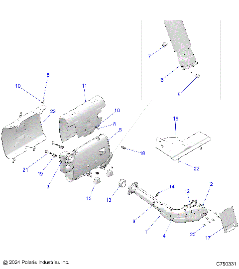 ENGINE, EXHAUST SYSTEM - Z25ASE99P5 (C700300)