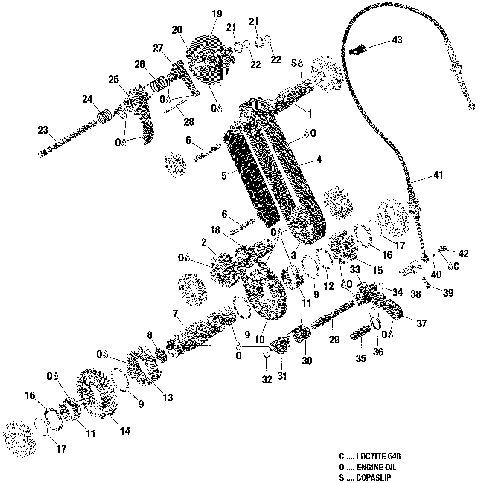 01 ROTAX - Gearbox - Components - 600 ACE