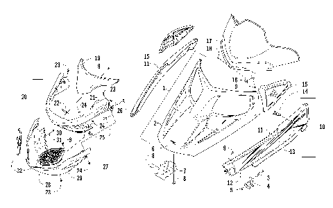 HOOD, WINDSHIELD, AND FRONT BUMPER ASSEMBLY [93029]