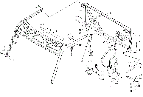 ROPS AND SEAT BELT ASSEMBLY [305605]