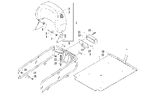 RACK, BACKREST, AND TAILLIGHT ASSEMBLY [87638]