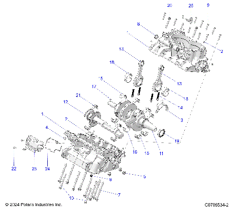 ENGINE, CRANKCASE AND CRANKSHAFT