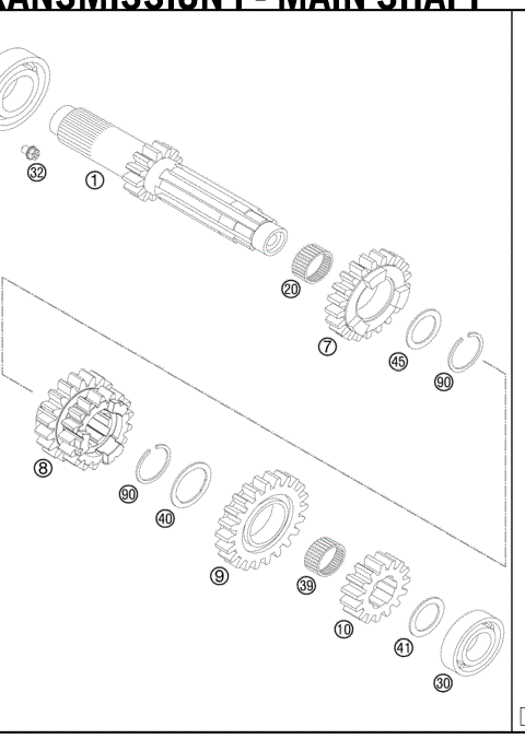 TRANSMISSION I - MAINSHAFT 