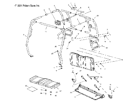 CAB FRAME - A10RF50AB (4970927092A03)