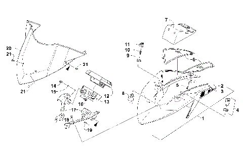 WINDSHIELD AND INSTRUMENTS ASSEMBLIES [101702]