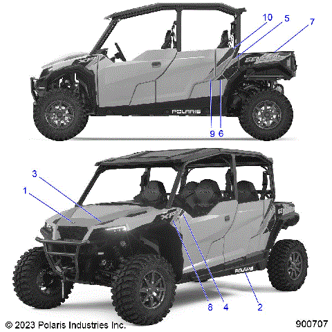 BODY, DECALS - G25GME99 (900707)